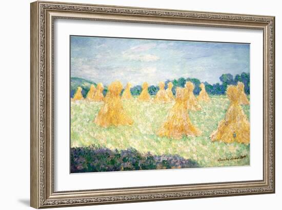 The Young Ladies of Giverny, Sun Effect, 1894-Claude Monet-Framed Giclee Print