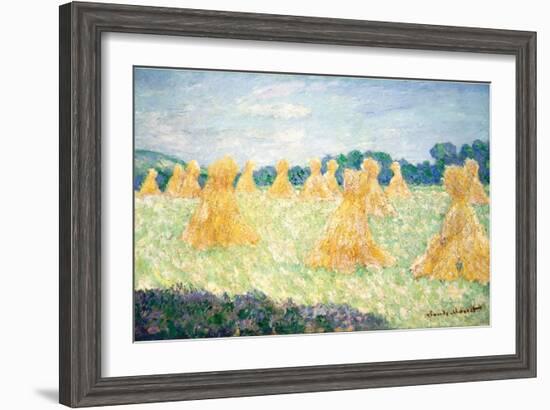 The Young Ladies of Giverny, Sun Effect, 1894-Claude Monet-Framed Giclee Print