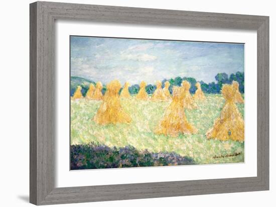 The Young Ladies of Giverny, Sun Effect, 1894-Claude Monet-Framed Giclee Print