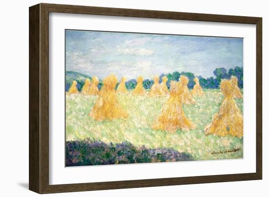 The Young Ladies of Giverny, Sun Effect, 1894-Claude Monet-Framed Giclee Print