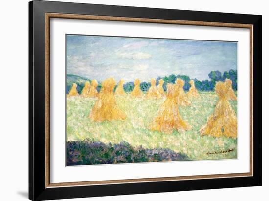 The Young Ladies of Giverny, Sun Effect, 1894-Claude Monet-Framed Giclee Print