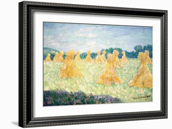 The Young Ladies of Giverny, Sun Effect, 1894-Claude Monet-Framed Giclee Print