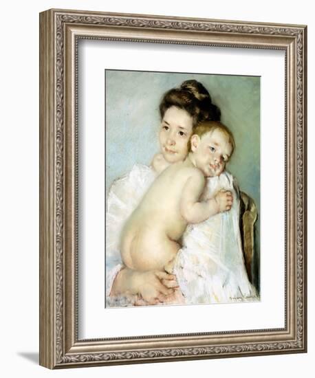 The Young Mother-Mary Cassatt-Framed Giclee Print