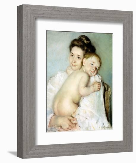 The Young Mother-Mary Cassatt-Framed Giclee Print