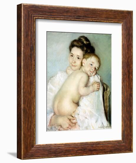 The Young Mother-Mary Cassatt-Framed Giclee Print