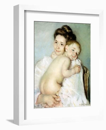 The Young Mother-Mary Cassatt-Framed Giclee Print