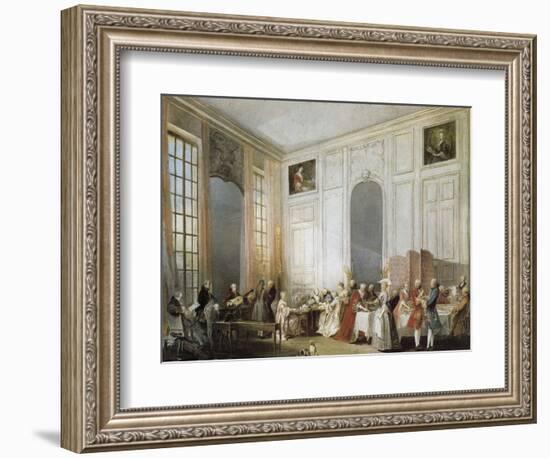 The Young Mozart at the Clavichord at the House of Prince Conti-Michel Barthélémy Ollivier-Framed Art Print