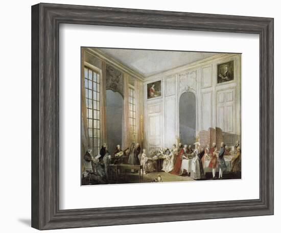 The Young Mozart at the Clavichord at the House of Prince Conti-Michel Barthélémy Ollivier-Framed Art Print