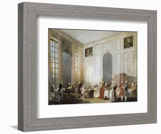 The Young Mozart at the Clavichord at the House of Prince Conti-Michel Barthélémy Ollivier-Framed Art Print