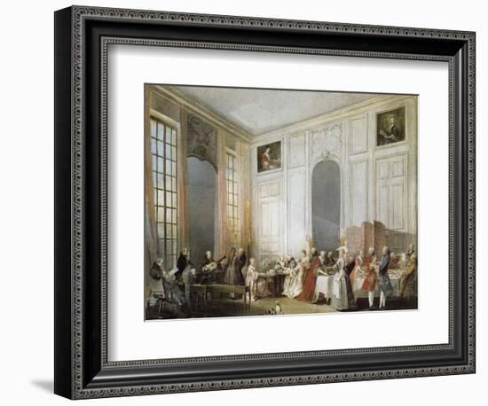 The Young Mozart at the Clavichord at the House of Prince Conti-Michel Barthélémy Ollivier-Framed Art Print