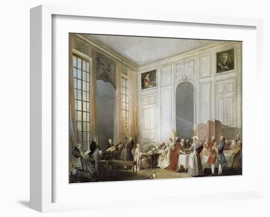 The Young Mozart at the Clavichord at the House of Prince Conti-Michel Barthélémy Ollivier-Framed Art Print