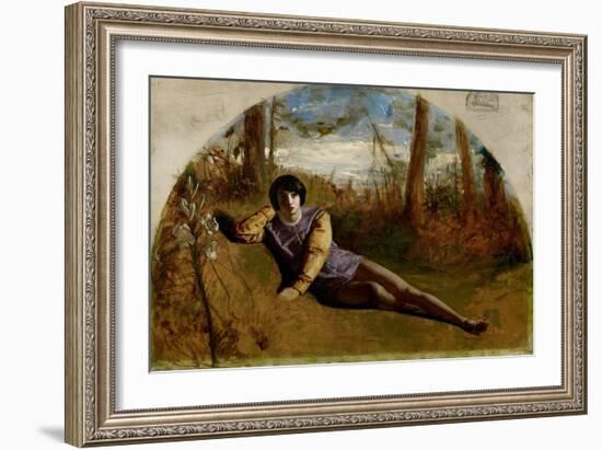 The Young Poet, 1849 (Oil on Canvas)-Arthur Hughes-Framed Giclee Print