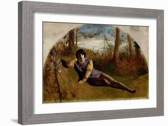 The Young Poet, 1849 (Oil on Canvas)-Arthur Hughes-Framed Giclee Print