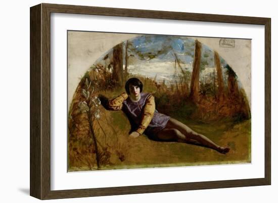 The Young Poet, 1849 (Oil on Canvas)-Arthur Hughes-Framed Giclee Print