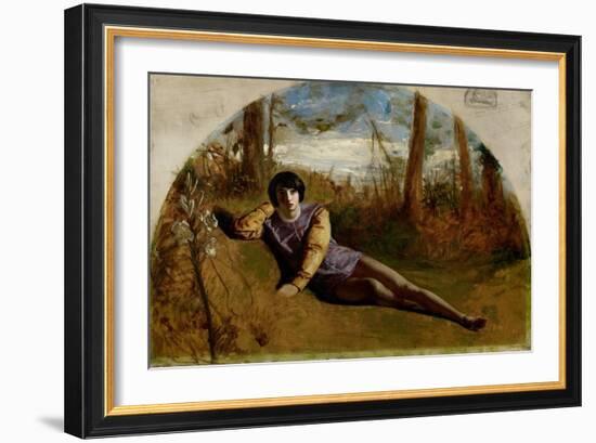 The Young Poet, 1849 (Oil on Canvas)-Arthur Hughes-Framed Giclee Print