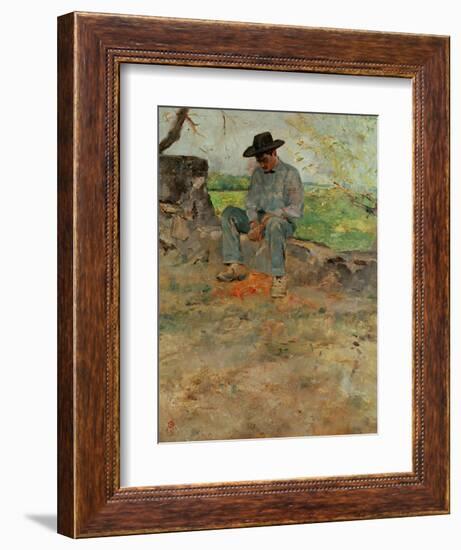 The Young Routy, a Farmboy Who Worked at the Family's Estate in Celeyran, 1883-Henri de Toulouse-Lautrec-Framed Giclee Print