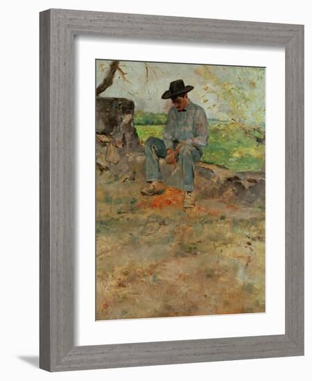 The Young Routy, a Farmboy Who Worked at the Family's Estate in Celeyran, 1883-Henri de Toulouse-Lautrec-Framed Giclee Print