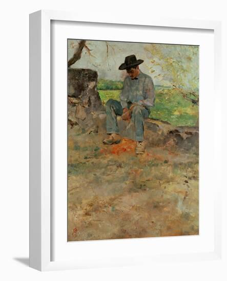 The Young Routy, a Farmboy Who Worked at the Family's Estate in Celeyran, 1883-Henri de Toulouse-Lautrec-Framed Giclee Print