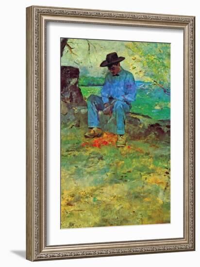 The Young Routy in Celeyran-Henri de Toulouse-Lautrec-Framed Art Print