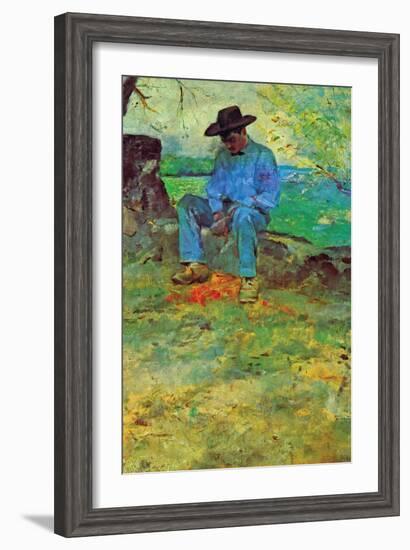 The Young Routy in Celeyran-Henri de Toulouse-Lautrec-Framed Art Print