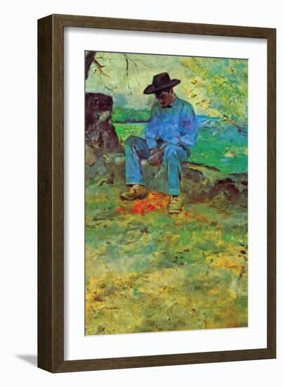 The Young Routy in Celeyran-Henri de Toulouse-Lautrec-Framed Art Print