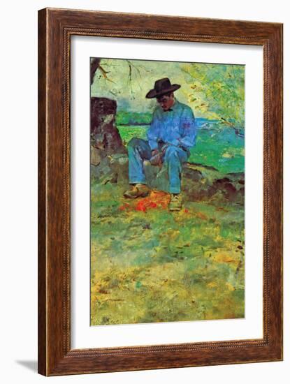 The Young Routy in Celeyran-Henri de Toulouse-Lautrec-Framed Art Print