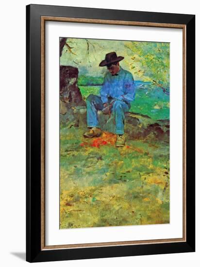 The Young Routy in Celeyran-Henri de Toulouse-Lautrec-Framed Art Print