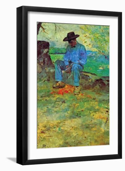 The Young Routy in Celeyran-Henri de Toulouse-Lautrec-Framed Art Print