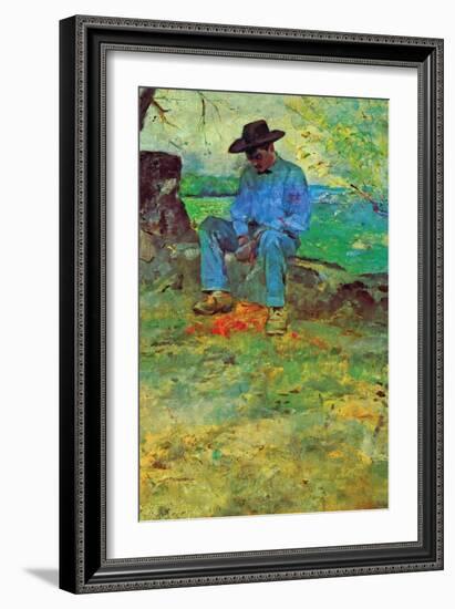 The Young Routy in Celeyran-Henri de Toulouse-Lautrec-Framed Art Print