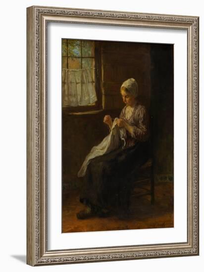 The Young Seamstress, C. 1880-Jozef Israëls-Framed Giclee Print