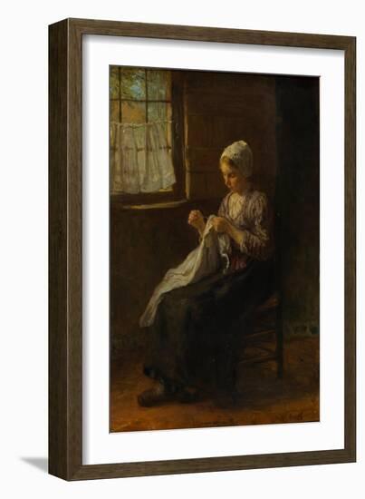 The Young Seamstress, C. 1880-Jozef Israëls-Framed Giclee Print