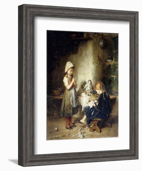 The Young Seamstresses-Heinrich Hirt-Framed Giclee Print