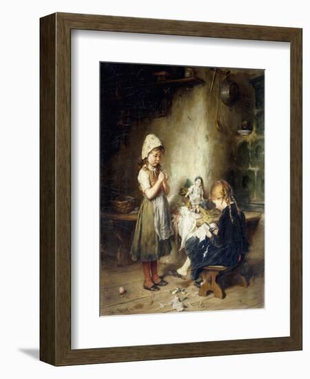 The Young Seamstresses-Heinrich Hirt-Framed Giclee Print