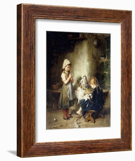 The Young Seamstresses-Heinrich Hirt-Framed Giclee Print