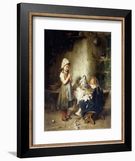 The Young Seamstresses-Heinrich Hirt-Framed Giclee Print