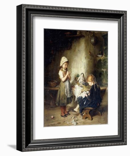 The Young Seamstresses-Heinrich Hirt-Framed Giclee Print