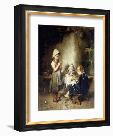 The Young Seamstresses-Heinrich Hirt-Framed Giclee Print