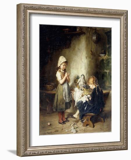 The Young Seamstresses-Heinrich Hirt-Framed Giclee Print