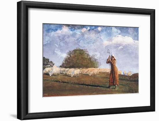 The Young Shepherdess, 1878-Winslow Homer-Framed Giclee Print