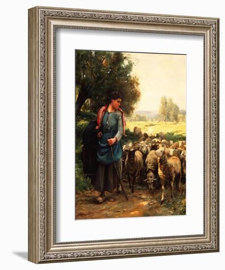 The Young Shepherdess, C.1900-Julien Dupre-Framed Giclee Print