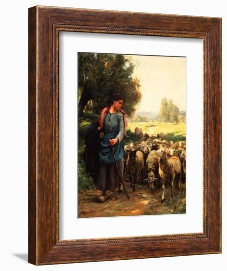 The Young Shepherdess, C.1900-Julien Dupre-Framed Giclee Print