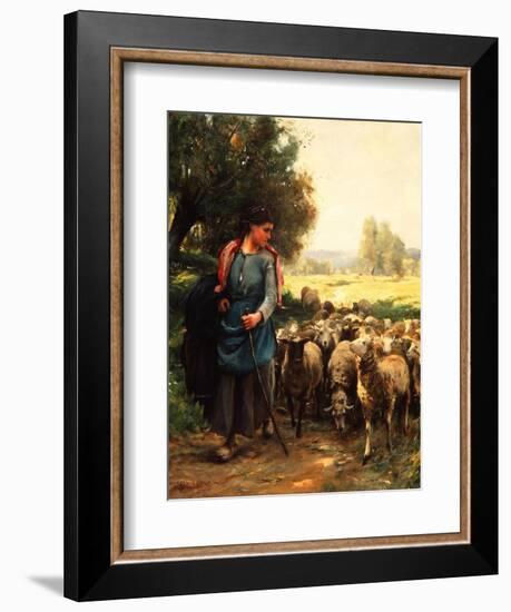 The Young Shepherdess, C.1900-Julien Dupre-Framed Giclee Print