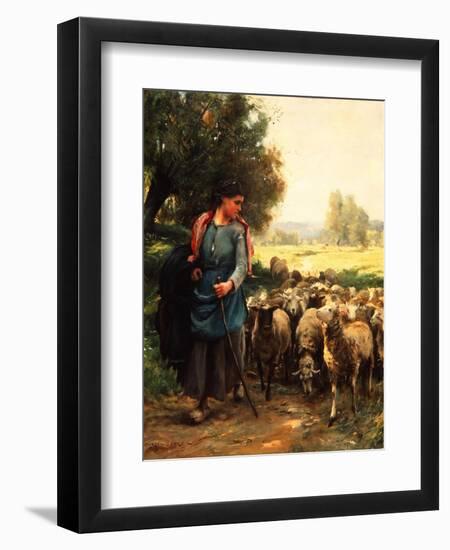 The Young Shepherdess, C.1900-Julien Dupre-Framed Giclee Print