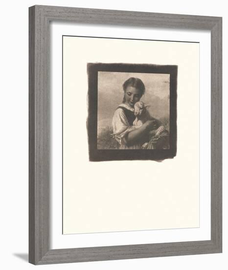 The Young Shepherdess-Johann Baptist Hofner-Framed Premium Giclee Print