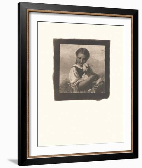 The Young Shepherdess-Johann Baptist Hofner-Framed Premium Giclee Print