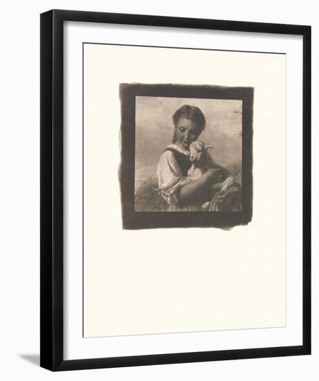 The Young Shepherdess-Johann Baptist Hofner-Framed Premium Giclee Print