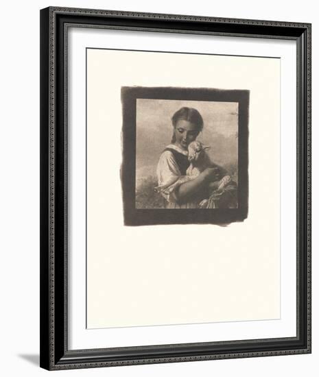 The Young Shepherdess-Johann Baptist Hofner-Framed Premium Giclee Print