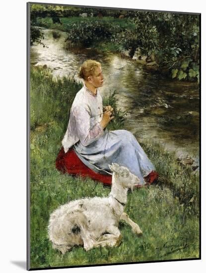 The Young Shepherdess-Evariste Carpentier-Mounted Giclee Print