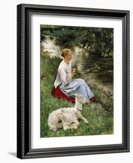 The Young Shepherdess-Evariste Carpentier-Framed Giclee Print