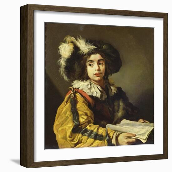 The Young Singer-Claude Vignon-Framed Giclee Print